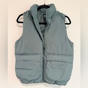 Zara blue Gray Puffer Vest size 11-12 girls